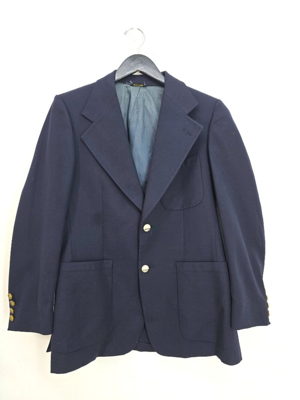 Vintage Cartier‎ Botany 500 Wool Navy Blazer Suit Jacket Sport Mens 40R